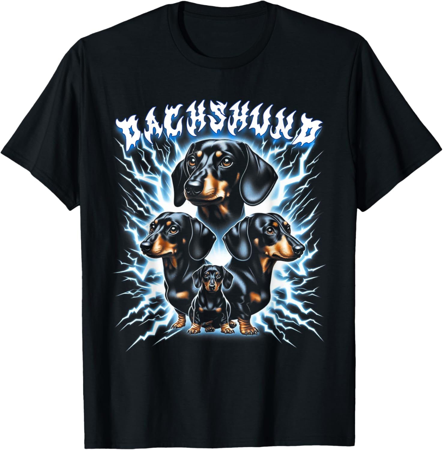 Dachshund Heavy Metal Weiner Weenie Dog Lover Rock And Roll T-Shirt