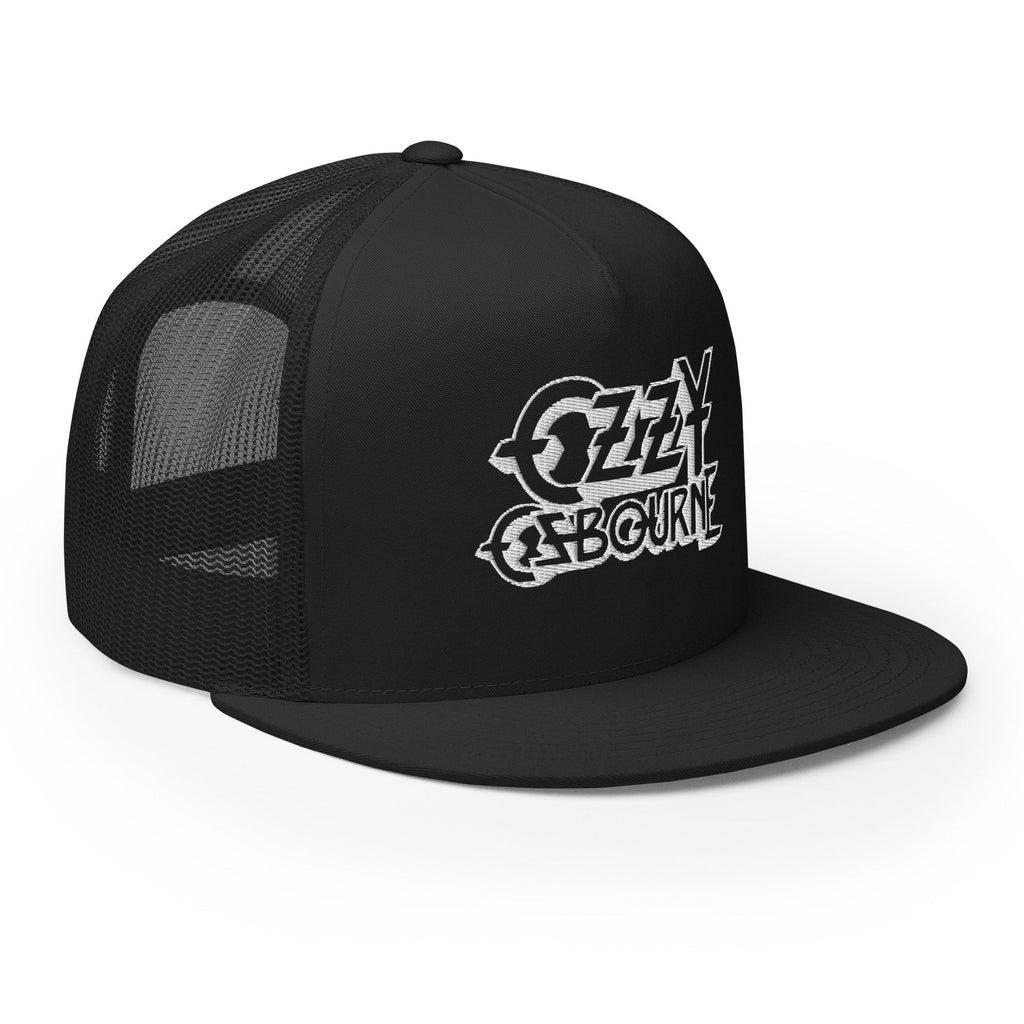 Ozzy Osborne White Logo Embroidered Trucker Hat [Apparel]